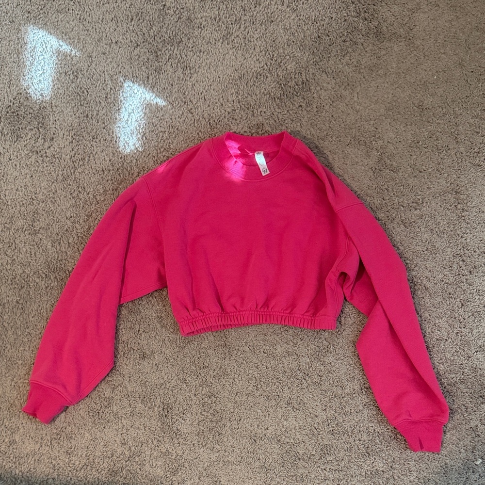 ALO Yoga Pink Crew Neck Sweater